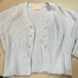 Greenwich V Cashmere Wool Coquette Preppy Cardigan Sweater Old Money Pearl Butto